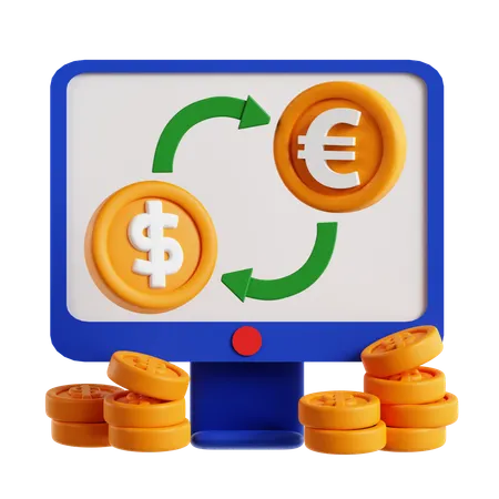 Câmbio monetário  3D Icon