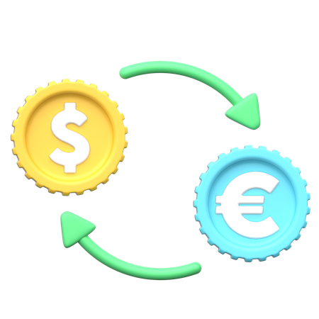 Cambio de divisas  3D Icon