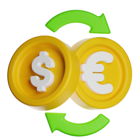 Cambio de dinero  3D Icon