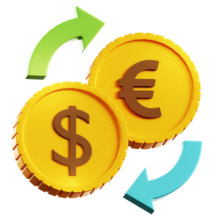 Cambio de dinero  3D Icon