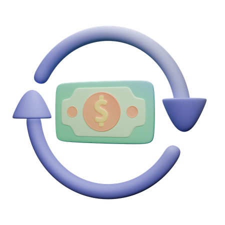 Cambio de moneda  3D Icon