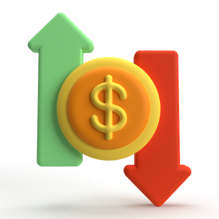Cambio de moneda  3D Icon