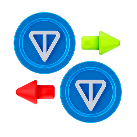 Cambio de moneda de tonelada  3D Icon