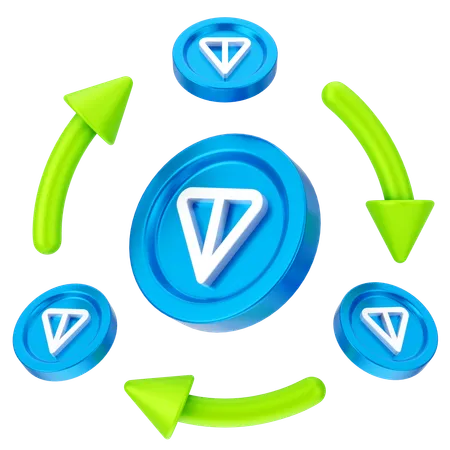 Cambio de moneda de tonelada  3D Icon