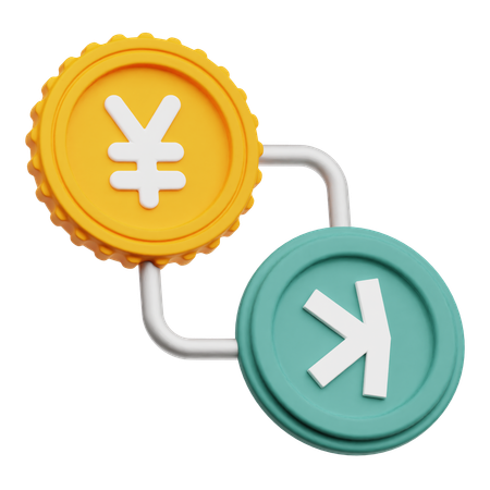 Cambio de yenes  3D Icon