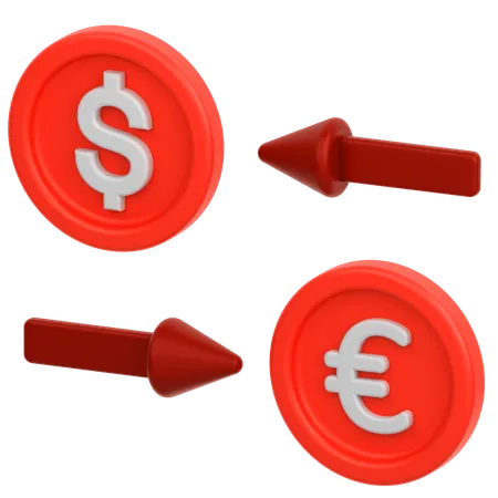 Cambiar moneda  3D Icon