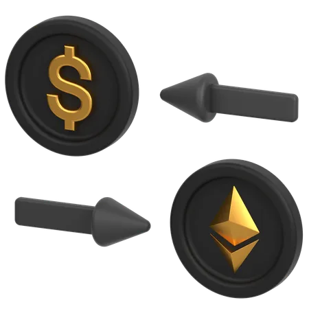 Cambiar moneda  3D Icon