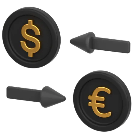 Cambiar moneda  3D Icon