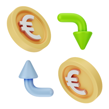 Câmbio monetário  3D Icon