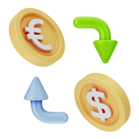 Câmbio monetário  3D Icon