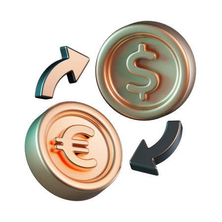 Câmbio monetário  3D Icon