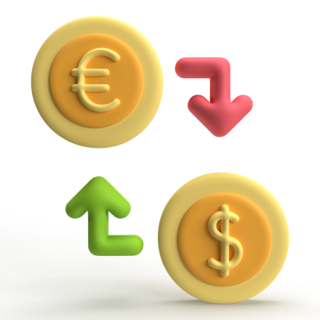Câmbio monetário  3D Icon