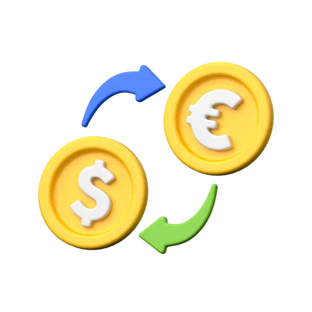 Cambio di valuta  3D Icon