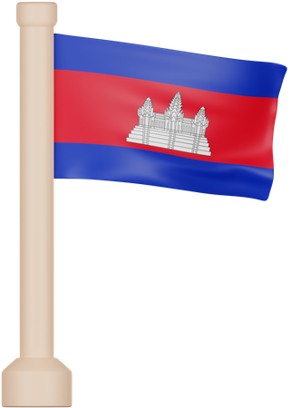 Drapeau du cambodge  3D Icon