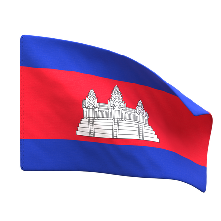 Drapeau du cambodge  3D Icon