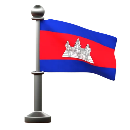 Drapeau du cambodge  3D Icon