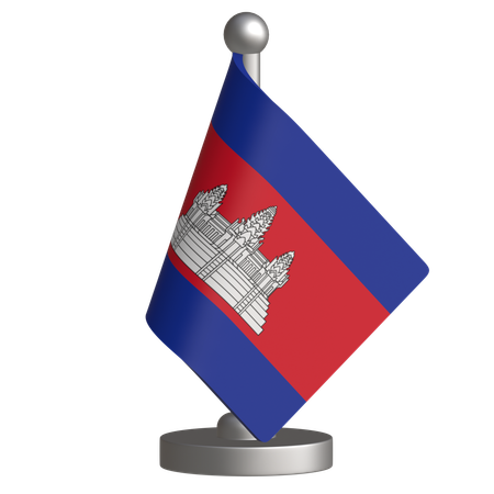 Cambodia Desk Flag  3D Icon