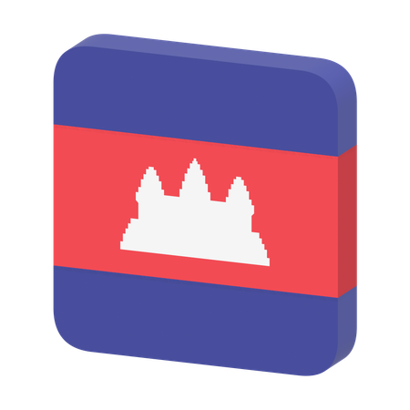 Cambodia Flag  3D Icon