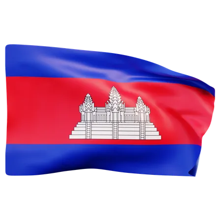 Cambodia Flag  3D Icon