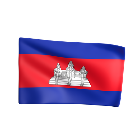 Cambodia Flag  3D Icon