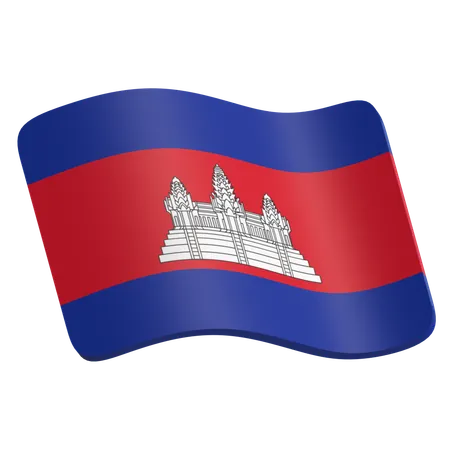 Cambodia Flag  3D Icon