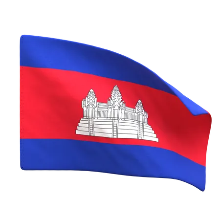 Cambodia Flag  3D Icon