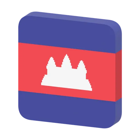 Cambodia Flag  3D Icon