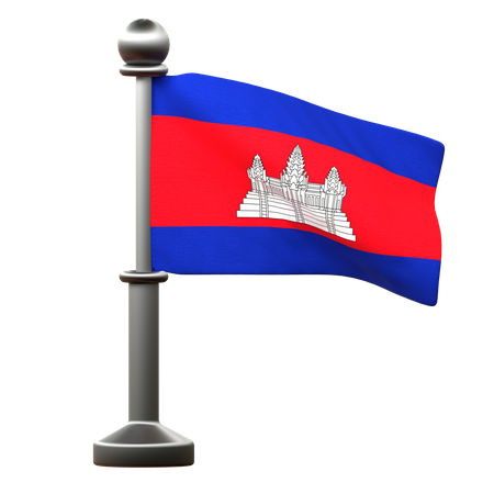 Cambodia Flag  3D Icon