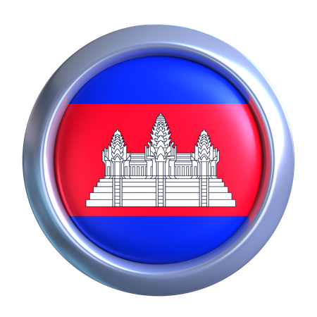 Cambodia Flag Emblem  3D Icon