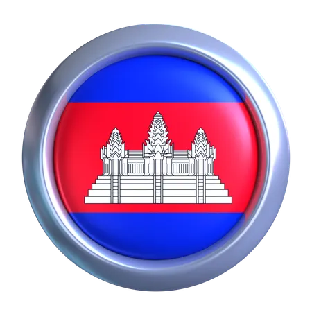 Cambodia Flag Emblem  3D Icon