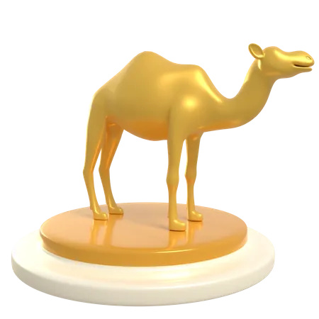 Camel Podium  3D Illustration