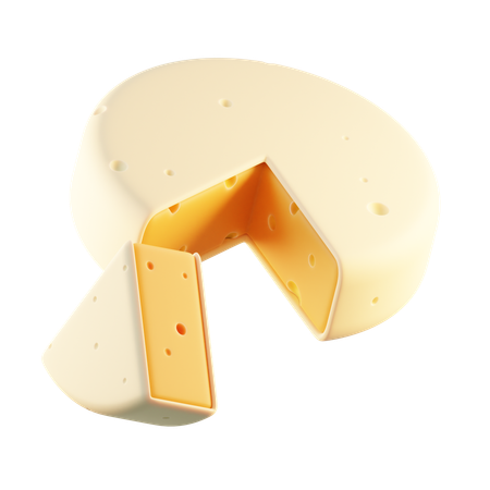 Camembert Cheese  3D Icon