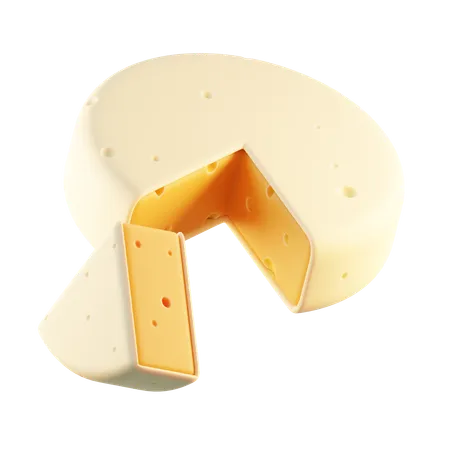 Camembert Cheese  3D Icon