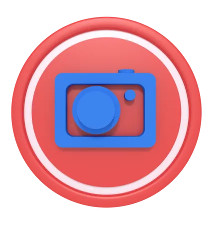 3 D Rendering Of Camera Icon 3D Illustration