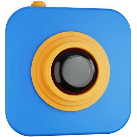 3 D Icon Illustration Blue Camera 3D Icon