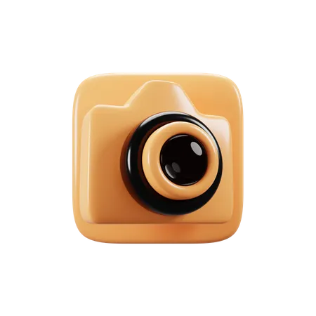 Camera Button 3 D Icon 3D Icon