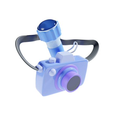 Camera And Flashlight  3D Icon