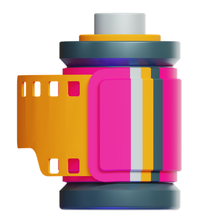 카메라 컬러 필름  3D Icon
