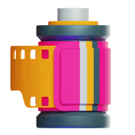 카메라 컬러 필름  3D Icon