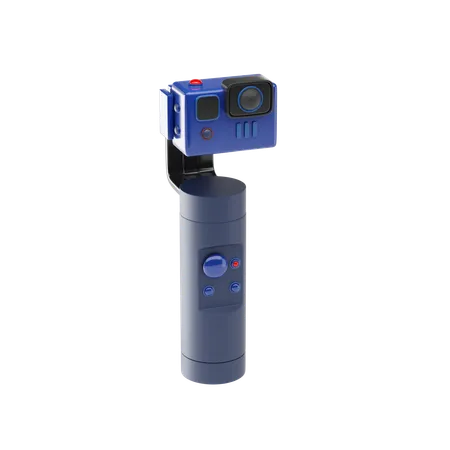 Camera Com Icone E Ilustracao 3 D Do Estabilizador De Cardan 3D Icon