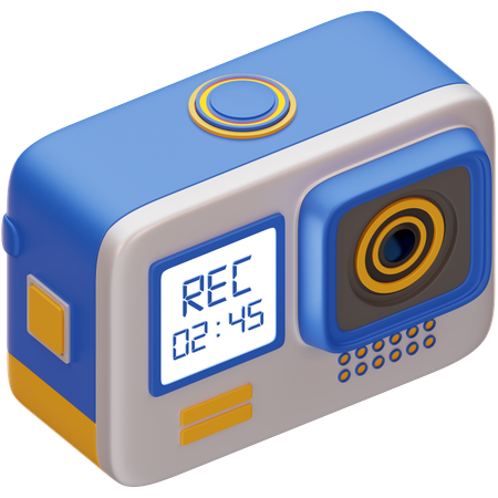 Câmera de ação  3D Icon