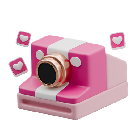Câmera de amor  3D Icon