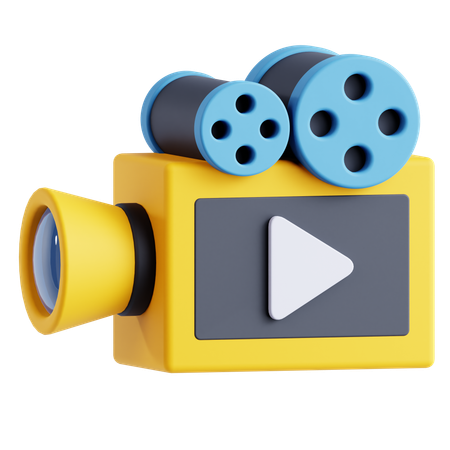 Caméra de cinéma  3D Icon