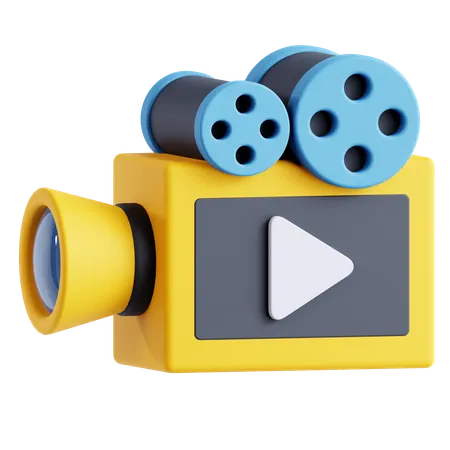 Caméra de cinéma  3D Icon