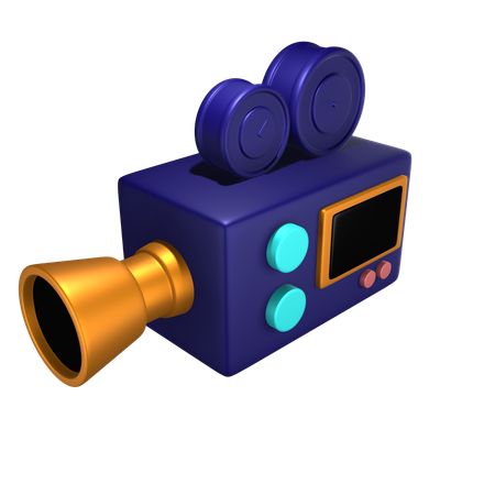 Caméra de cinéma  3D Icon