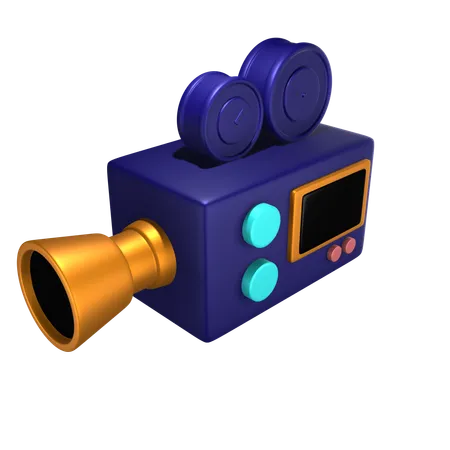 Caméra de cinéma  3D Icon