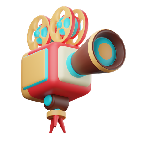 Caméra de cinéma  3D Icon