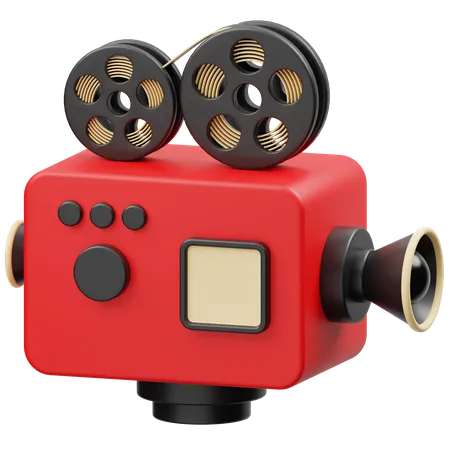 Caméra de cinéma  3D Icon