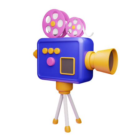 Caméra de cinéma  3D Icon