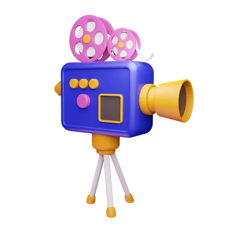 Caméra de cinéma  3D Icon